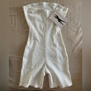 Naked Wardrobe Meant Tu-be Snatched Romper (white)